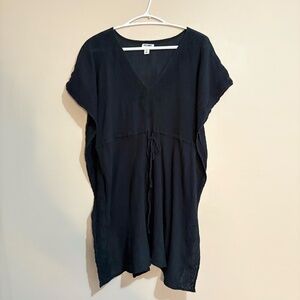 ✌️2/$10✌️ Old Navy Black Pullover Flowy Swim Coverup with Waist Tie